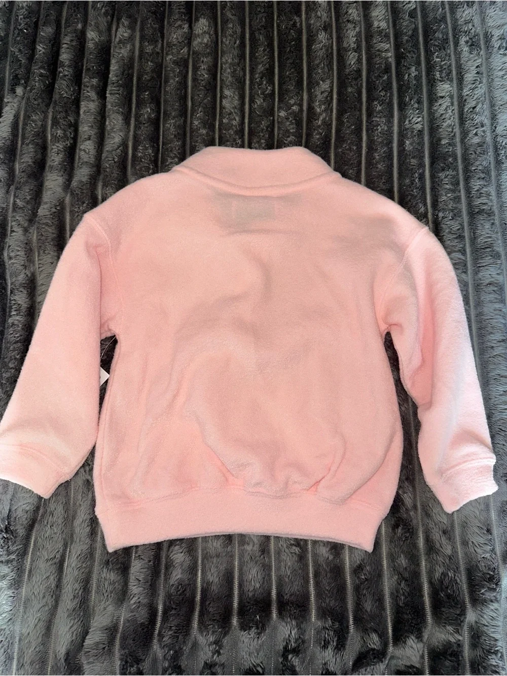 Old Navy toddler girl Classic Half-Zip Pink Fleece Pullover Sweater